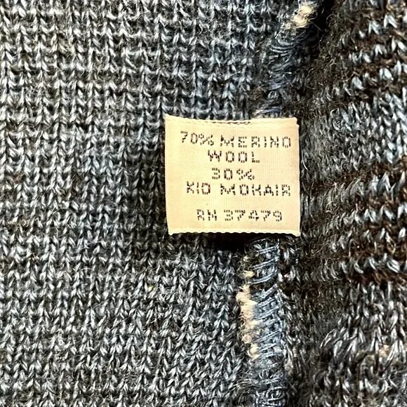 St. Croix KnitsVintage 90s Wool & Mohair Blue Long Sleeve SweaterMedium